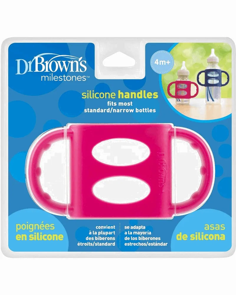 Dr. Brown’s Poignées en Silicone pour Biberons et Gobelets - Rose - Babyboss.ma - Dr. Brown's - pour bébé maroc