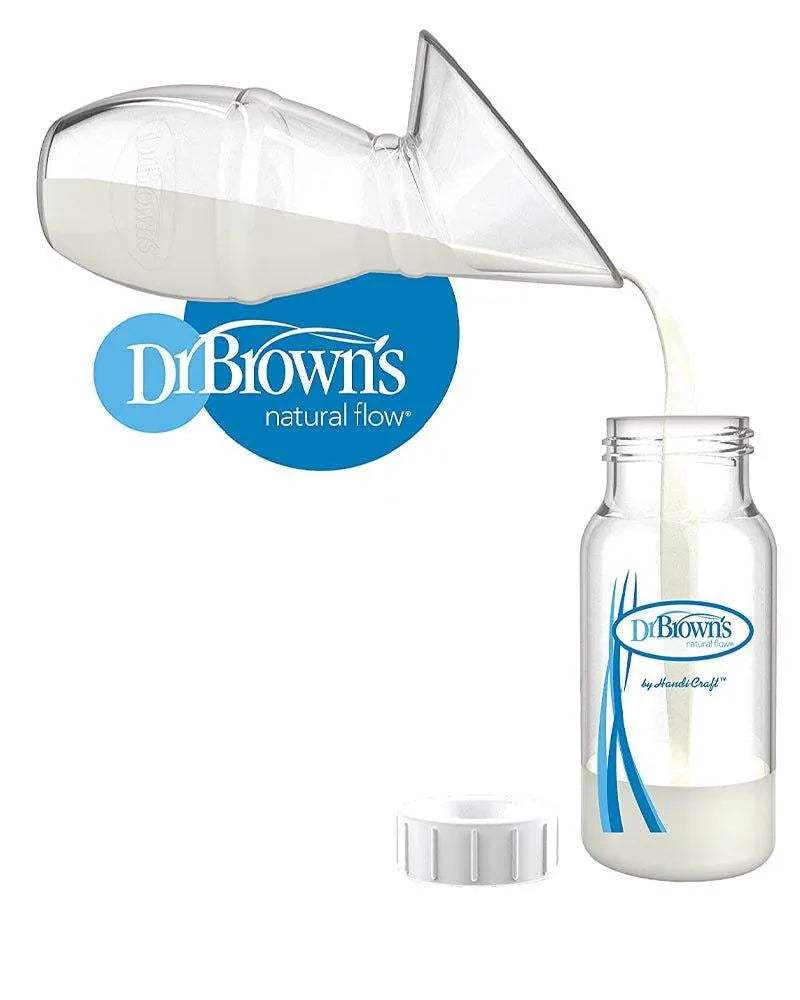Dr. Brown's Tire lait en silicone + Biberon 120ml Cole étroit - Dr. Brown's - Tire-Lait pour bébé Maroc -www.babyboss.ma