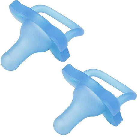 دكتور براون مجموعة من 2 لهايات سيليكون HappyPaci 0M+ - أزرق - BABYBOSS