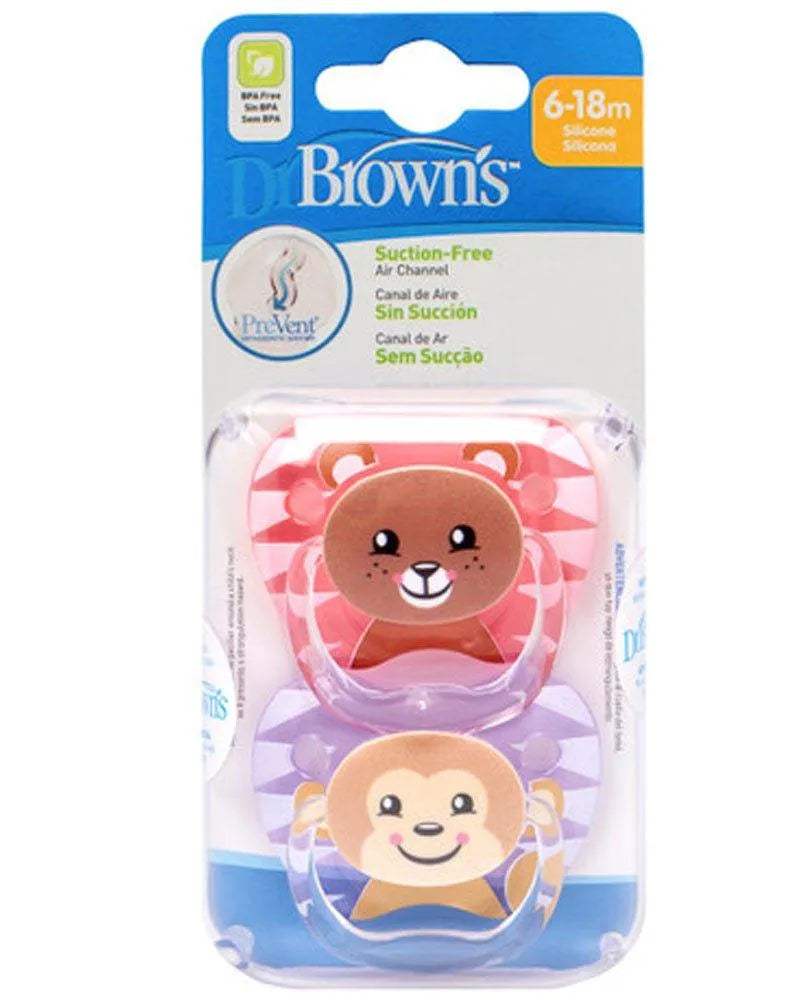 dr-brown-s-pack-de-2-sucettes-stage2-6-18m-girl-animal-babyboss-ma-dr-brown-s-pour-bebe-maroc-3 - Babyboss.ma -bebe-maroc