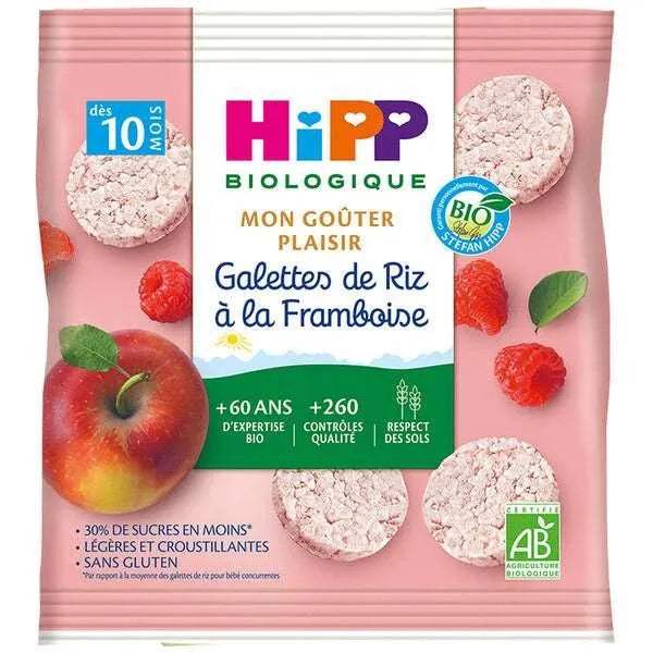 Galettes de Riz à la Framboise - Hipp - pour bébé Maroc -www.babyboss.ma