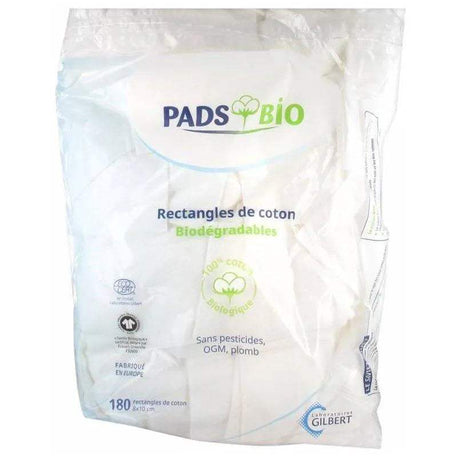 Gilbert Coton Pads Bio - Sachet de 180 Rectangles - Gilbert - Hygiène et Soin pour bébé Maroc -www.babyboss.ma
