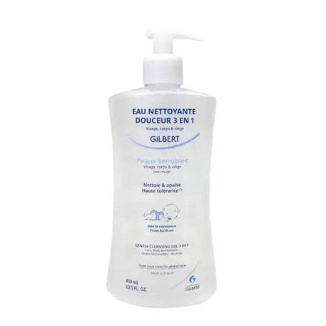 Gilbert Eau Nettoyante Douceur 3 en 1 - 400ml - Gilbert - Hygiène et Soin pour bébé Maroc -www.babyboss.ma