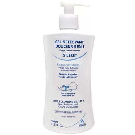 Gilbert Gel Nettoyant Douceur 3 en 1 - 400ml - Gilbert - Hygiène et Soin pour bébé Maroc -www.babyboss.ma