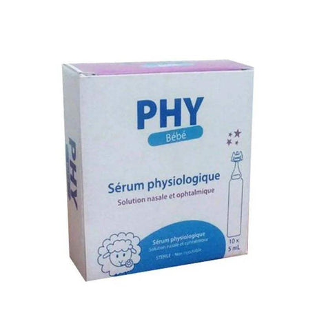 Gilbert PHY Sérum physiologique - Boite 10x5ml - Gilbert - Hygiène et Soin pour bébé Maroc -www.babyboss.ma