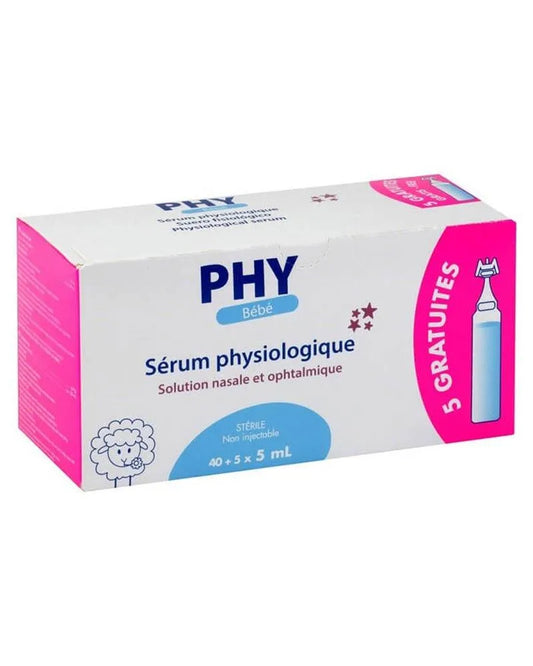 Gilbert PHY Sérum physiologique - Boite 40+5x5ml - Babyboss.ma - Gilbert - pour bébé maroc