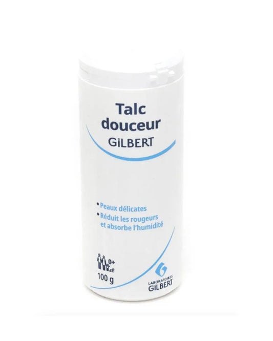 Gilbert Talc douceur, flacon poudreur 100g - Babyboss.ma - Gilbert - pour bébé maroc