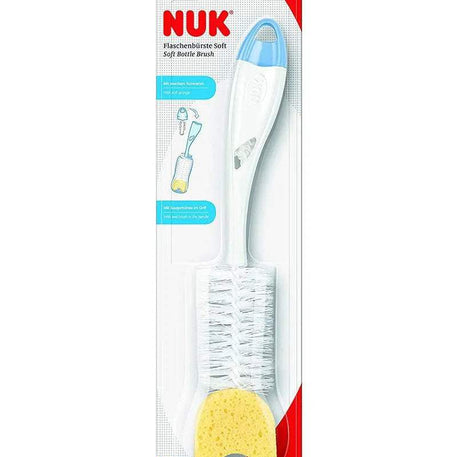 Goupillon pour biberon 2en1 avec éponge NUK - Bleu - NUK - Goupillons pour bébé Maroc -www.babyboss.ma