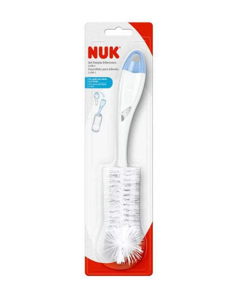 Goupillon Rince Biberon 2en1 NUK - Bleu - NUK - Goupillons pour bébé Maroc -www.babyboss.ma