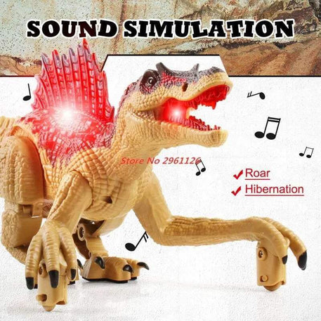Grand dinosaure marcheur télécommandé avec des lumières étonnantes - flash - Jouets pour bébé Maroc -www.babyboss.ma