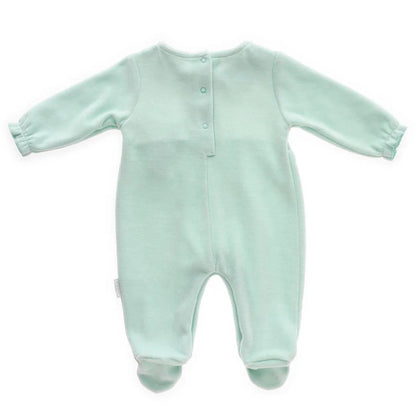 Green Mint Dragonfly Bow Velvet Babysuit - Babyboss.ma - Andywawa - pour bébé maroc