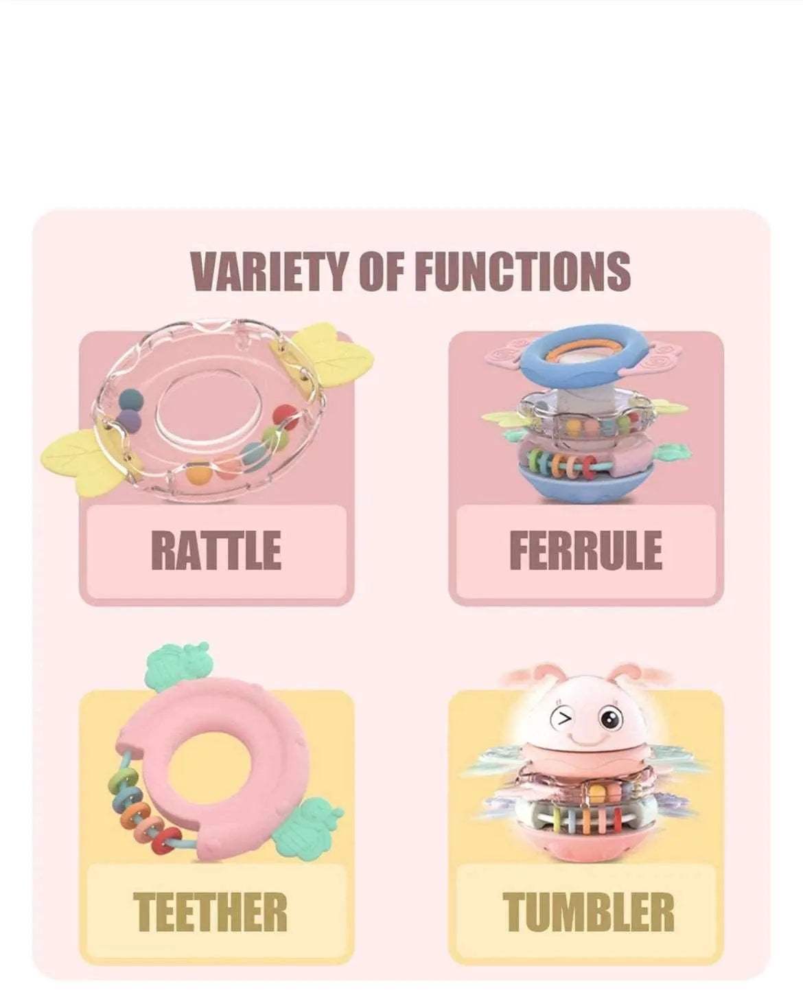 Hochets anneaux, jouets d'apprentissage précoce. - babyboss toys - pour bébé Maroc -www.babyboss.ma