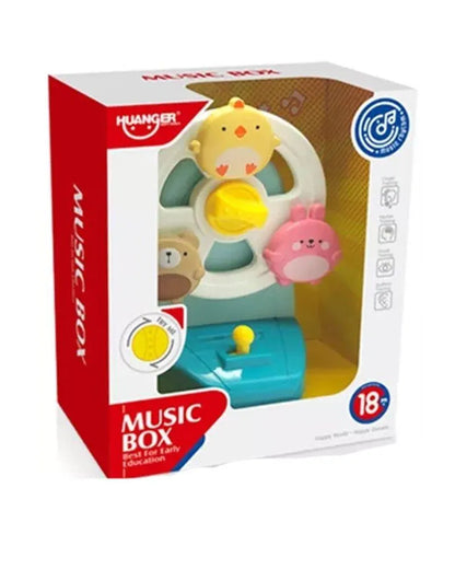 Huanger Box musical bleu animaux 18M+ - Babyboss.ma - Huanger - pour bébé maroc