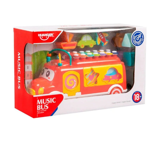 Huanger Bus pour enfants musiciens 18M+ - ORANGE - Babyboss.ma - Huanger - pour bébé maroc