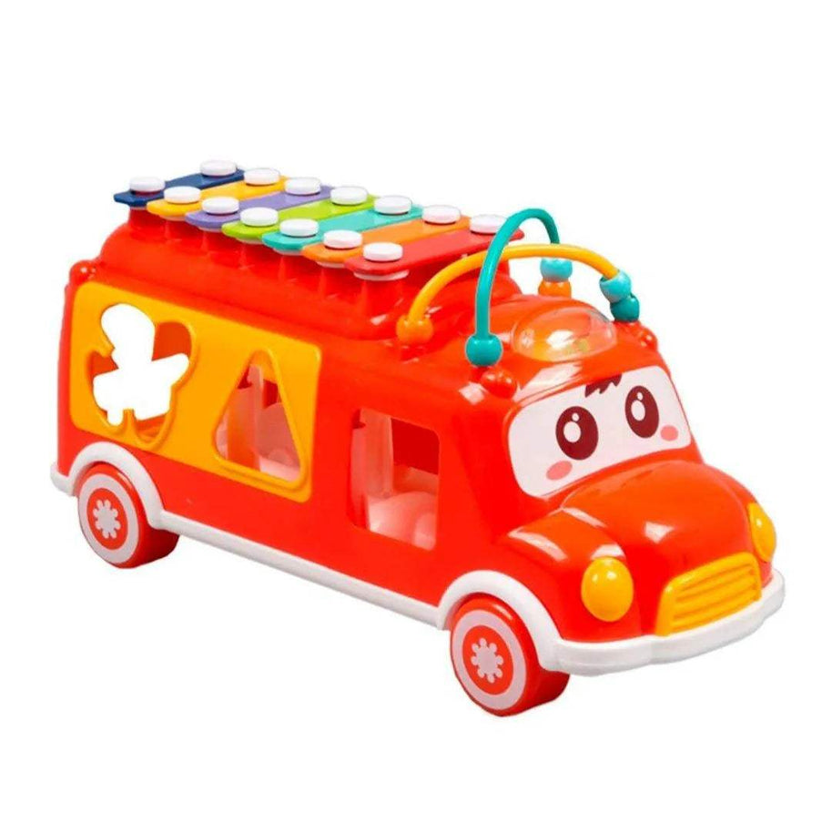 Huanger Bus pour enfants musiciens 18M+ - ORANGE - Huanger - Jouets à encastrer pour bébé Maroc -www.babyboss.ma