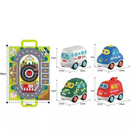 HUANGER - Coffret 4 voiturettes - huanger - pour bébé Maroc -www.babyboss.ma