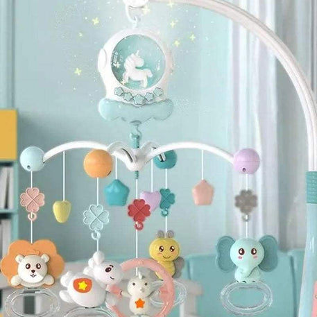 Huanger Mobile musical avec lumière et musique - Bleu - Huanger - Veilleuses pour bébé Maroc -www.babyboss.ma