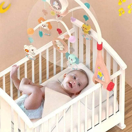 Huanger Mobile musical avec lumière et musique - Rose - Huanger - Veilleuses pour bébé Maroc -www.babyboss.ma