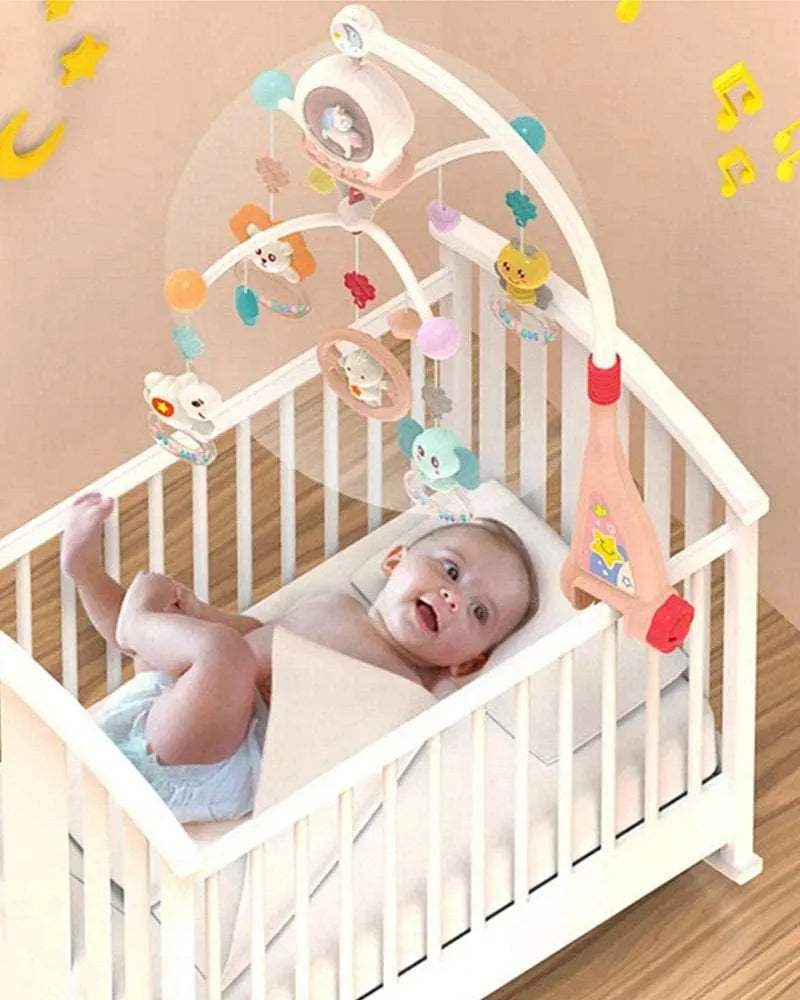 Huanger Mobile musical avec lumière et musique - Rose - Huanger - Veilleuses pour bébé Maroc -www.babyboss.ma