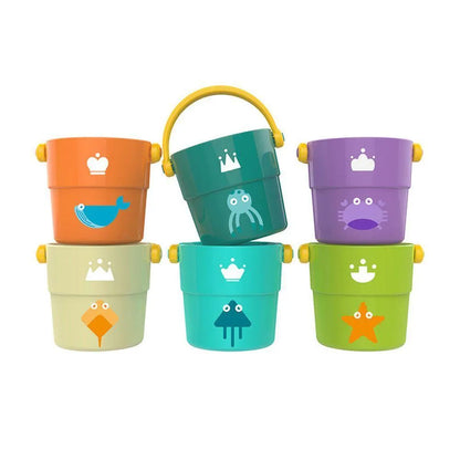 HUANGER - Petits Sceaux colorés à empiler 6Pcs - Babyboss.ma - Huanger - pour bébé maroc