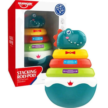 Huanger Pyramide Dinosaure 6M+ - Huanger - Jouets à empiler pour bébé Maroc -www.babyboss.ma
