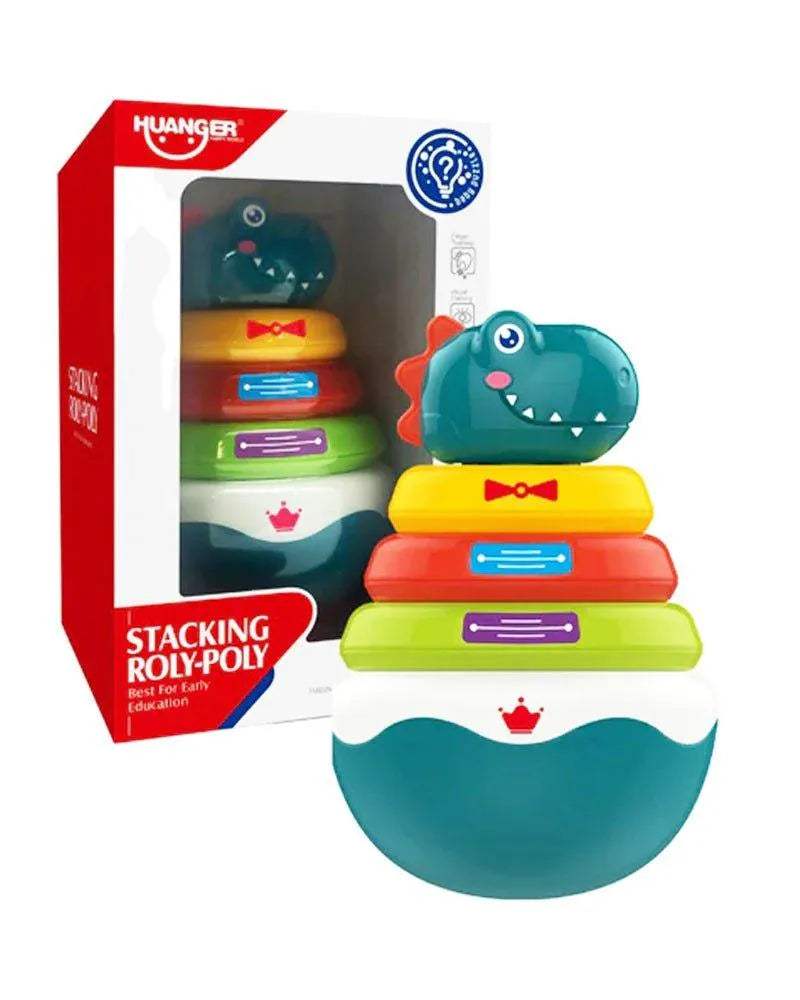 Huanger Pyramide Dinosaure 6M+ - Huanger - Jouets à empiler pour bébé Maroc -www.babyboss.ma