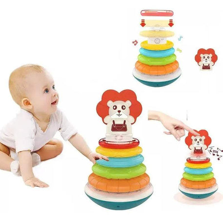Huanger Pyramide lumière & musique Rouge 6M+ - Huanger - Jouets Musicaux pour bébé Maroc -www.babyboss.ma