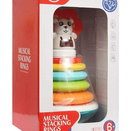 Huanger Pyramide lumière & musique Rouge 6M+ - Huanger - Jouets Musicaux pour bébé Maroc -www.babyboss.ma