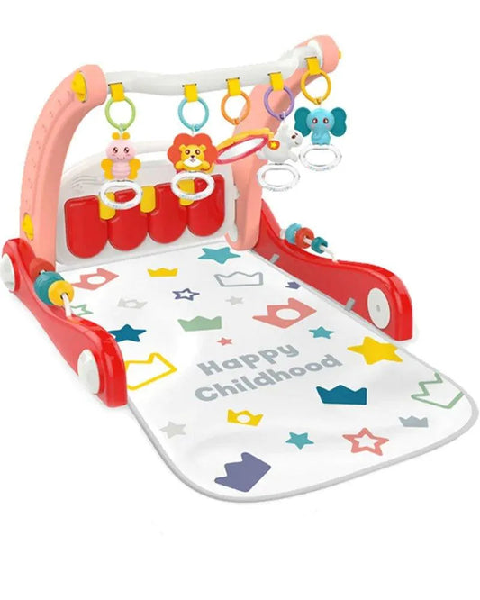 Huanger Tapis d'éveil avec un piano & Trotteur 2en1 - Rouge - Babyboss.ma - Huanger - pour bébé maroc