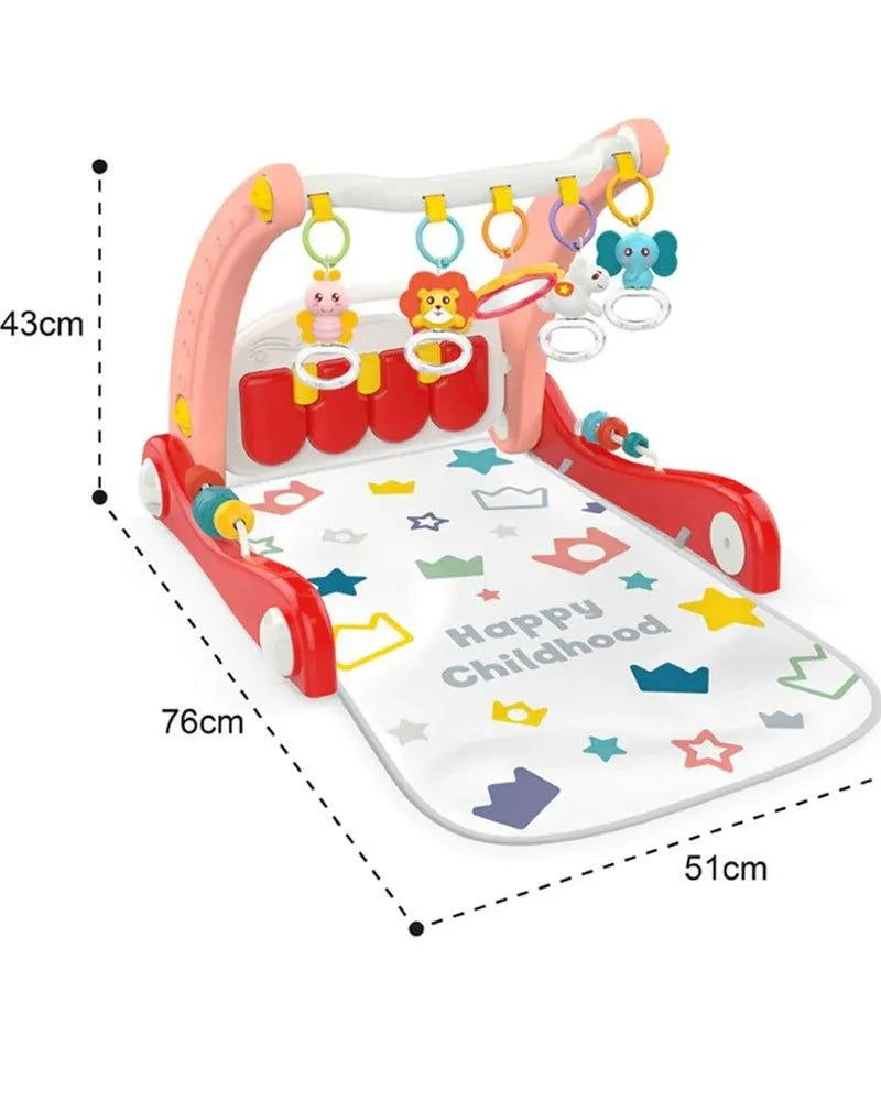 Huanger Tapis d'éveil avec un piano & Trotteur 2en1 - Rouge - Babyboss.ma - Huanger - pour bébé maroc