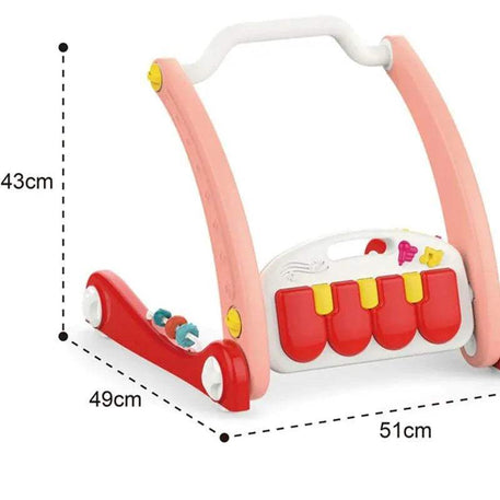 Huanger Tapis d'éveil avec un piano & Trotteur 2en1 - Rouge - Huanger - Tapis d'éveil pour bébé Maroc -www.babyboss.ma