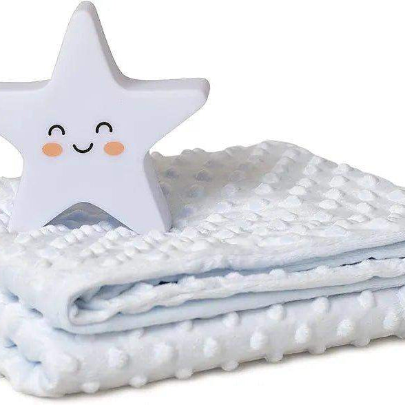 Interbaby Coffret de Couverture Bébé à bulles Bleu et veilleuse - Interbaby - pour bébé Maroc -www.babyboss.ma