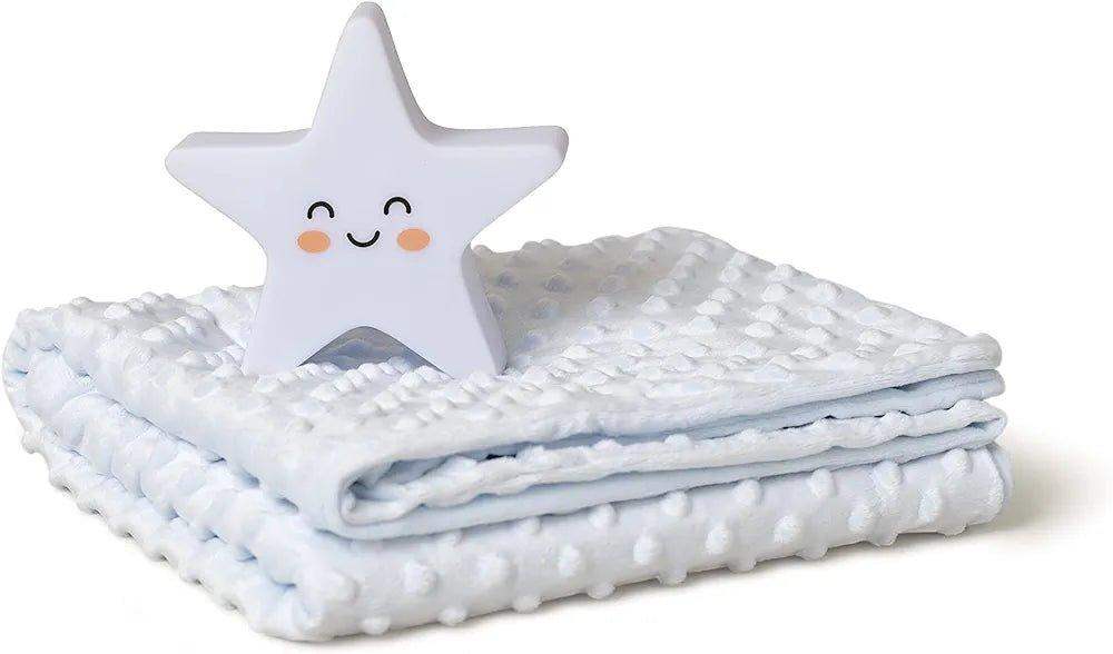 Interbaby Coffret de Couverture Bébé à bulles Bleu et veilleuse - Interbaby - pour bébé Maroc -www.babyboss.ma