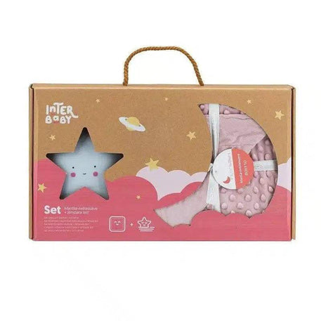 Interbaby Coffret de Couverture Bébé à bulles Rose et veilleuse - Interbaby - pour bébé maroc - www.babyboss.ma