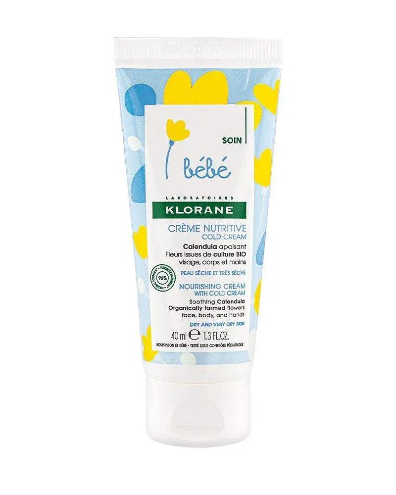 Klorane Bébé Crème nutritive au Cold Cream et Calendula - 40ml - Klorane - Hygiène et Soin pour bébé Maroc -www.babyboss.ma