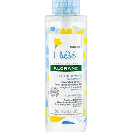 Klorane Bébé Eau nettoyante sans rinçage au Calendula apaisant - 500ml - Klorane - Hygiène et Soin pour bébé Maroc -www.babyboss.ma