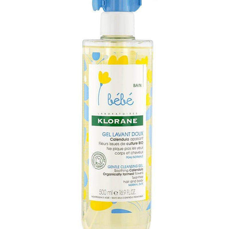 Klorane Bébé Gel lavant doux au Calendula apaisant - 500ml - Klorane - Hygiène et Soin pour bébé Maroc -www.babyboss.ma