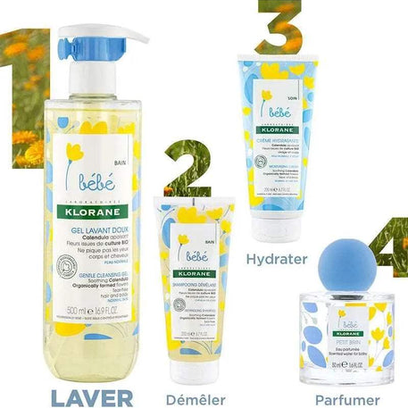 Klorane Bébé Gel lavant doux au Calendula apaisant - 500ml - Klorane - Hygiène et Soin pour bébé Maroc -www.babyboss.ma
