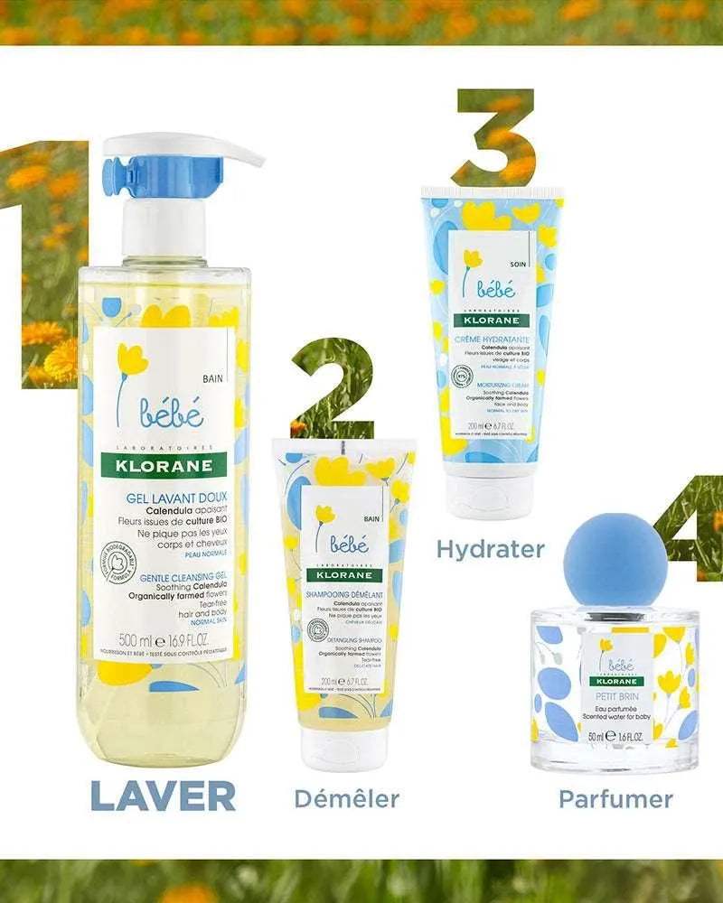 Klorane Bébé Gel lavant doux au Calendula apaisant - 500ml - Klorane - Hygiène et Soin pour bébé Maroc -www.babyboss.ma
