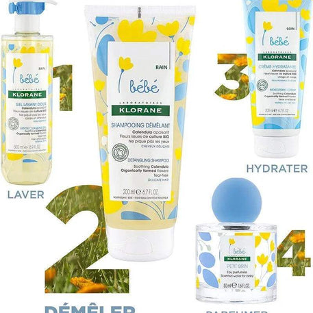 klorane-bebe-shampooing-demelant-au-calendula-apaisant-200ml-babyboss-ma-klorane-pour-bebe-maroc-5 - Babyboss.ma -bebe-maroc