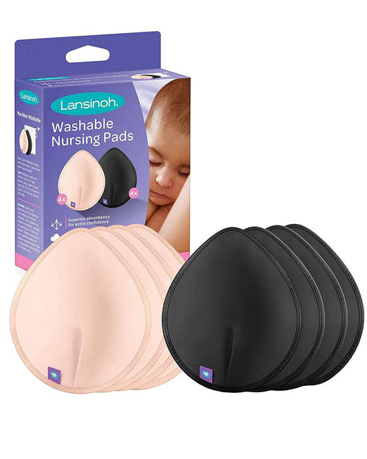 Lansinoh Coussinets d'allaitement lavables Rose&Noir - 8 unités - Babyboss.ma - Lansinoh - pour bébé maroc