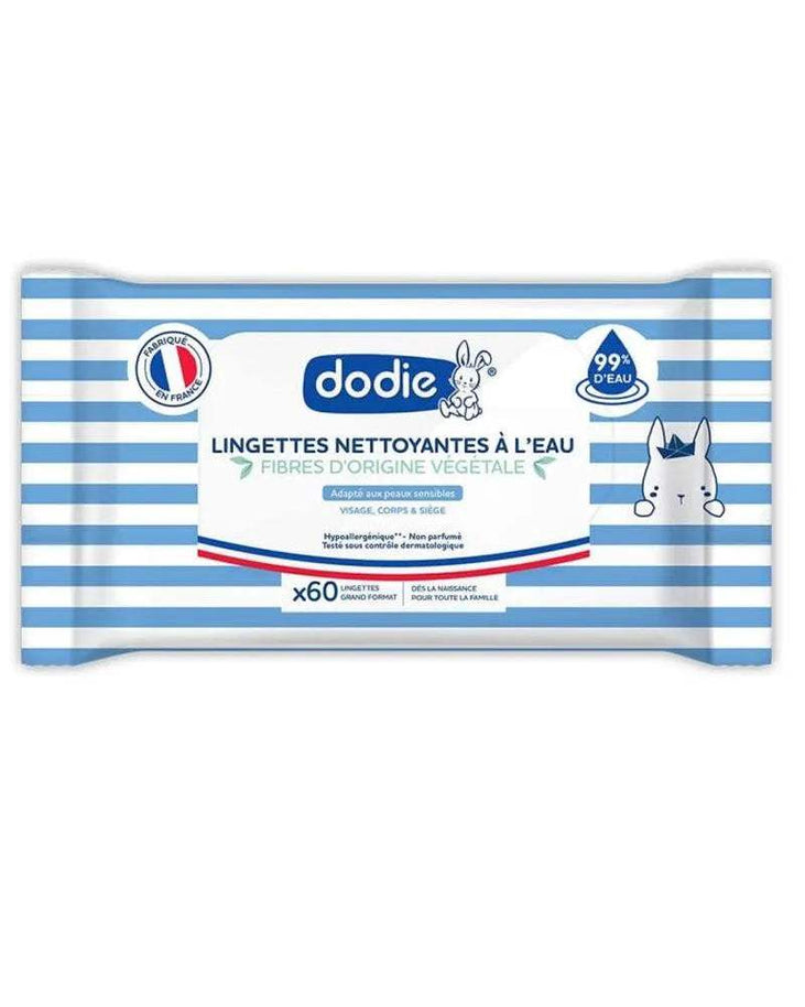 Lingettes Dodie Nettoyantes à l'Eau x60 - Dodie - Lingettes pour bébé Maroc -www.babyboss.ma