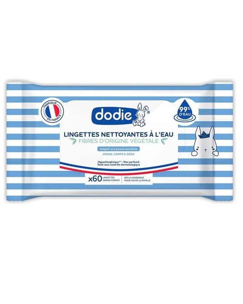 Lingettes Dodie Nettoyantes à l'Eau x60 - Dodie - Lingettes pour bébé Maroc -www.babyboss.ma