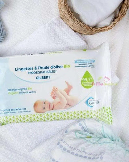 Lingettes Gilbert À L’huile D’olive Bio - 70 unités - Babyboss.ma - Gilbert - pour bébé maroc