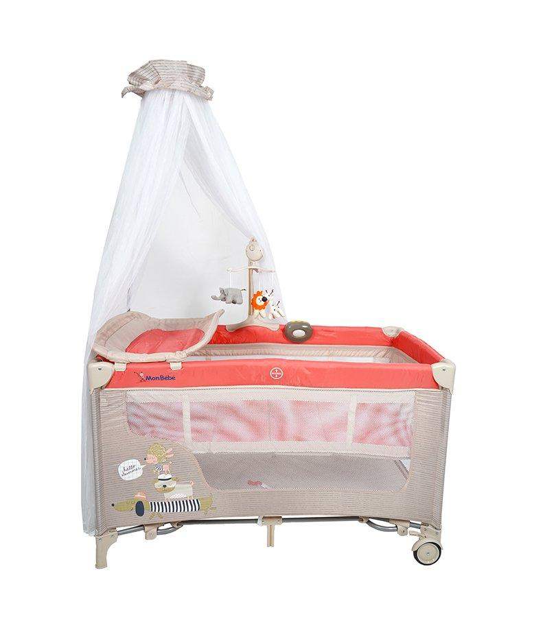 Lit parc orange– mon bébé - mon bebe - Lits Parapluie pour bébé Maroc -www.babyboss.ma