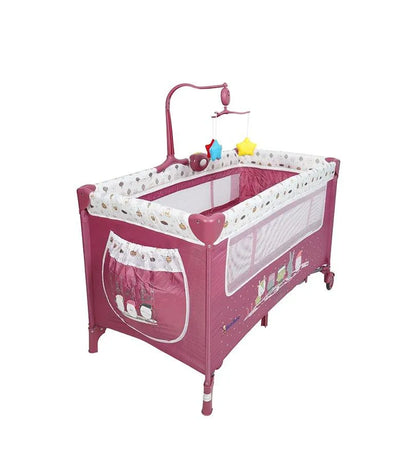 Lit parc P612 mauve wood – mon bébé - Babyboss.ma - mon bebe - pour bébé maroc