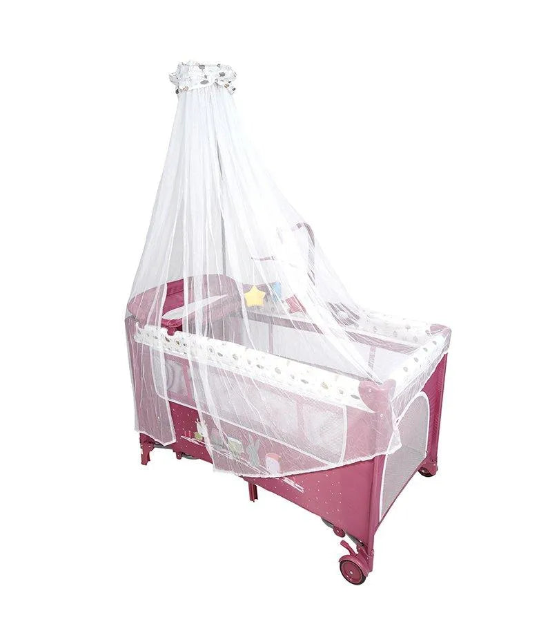 Lit parc P612 mauve wood – mon bébé - Babyboss.ma - mon bebe - pour bébé maroc