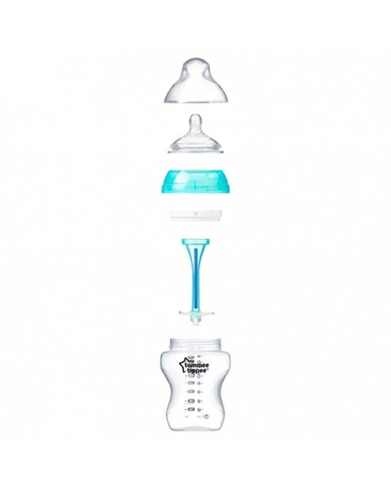 Lot de 2 Biberons Tommee Tippee anti-colique avancé 0m+ - 260ml - Tommee Tippee - Biberon pour bébé Maroc -www.babyboss.ma