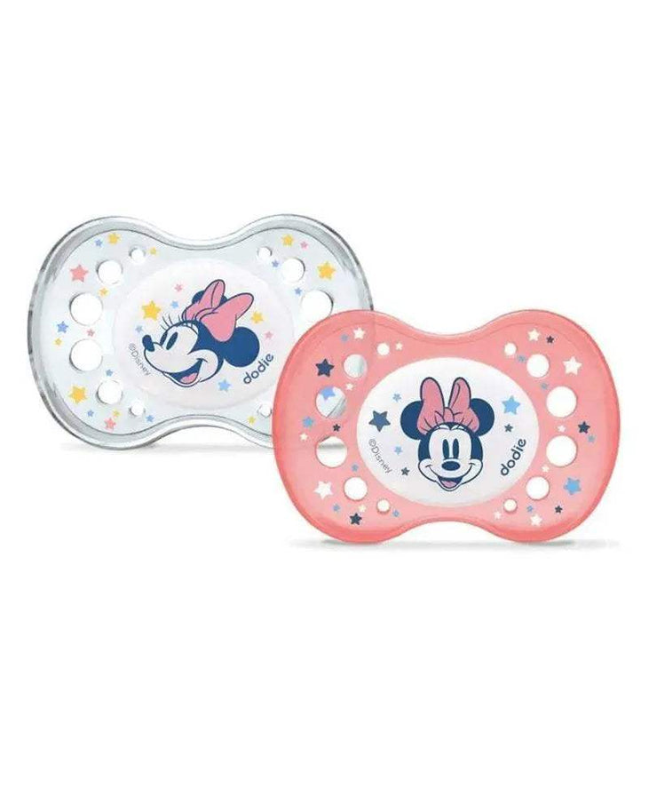 Lot de 2 Sucettes Anatomiques Dodie Silicone 18m+ - Nuit Minnie - Dodie - Sucettes pour bébé Maroc -www.babyboss.ma