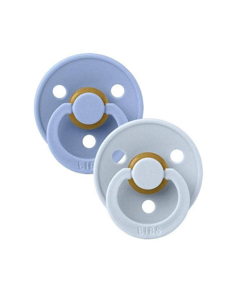 Lot de 2 Sucettes Bibs - Sky Blue & Baby Blue - Bibs - Sucettes pour bébé Maroc -www.babyboss.ma
